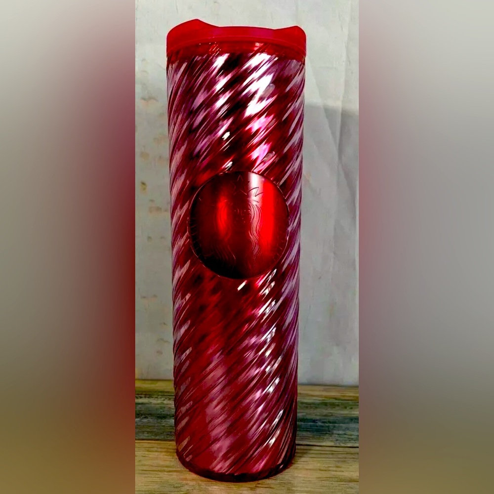 Starbucks 2023 Holiday Christmas Candy Cane Swirl 16oz Tumbler Red Pink NWT